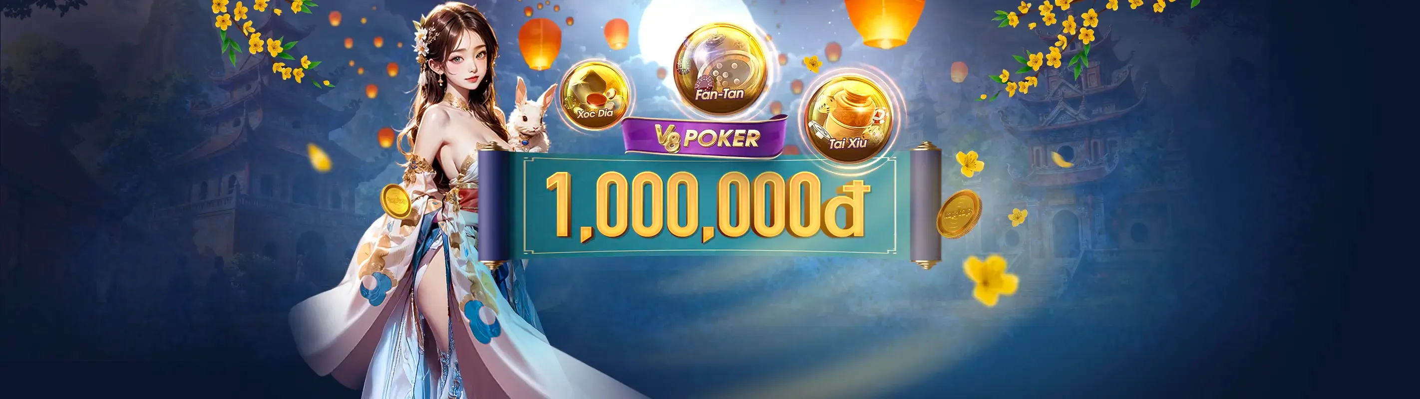 Hình ảnh chính game bắn cá FCB8 Web, đại dương sôi động với cá vàng và đồng xu