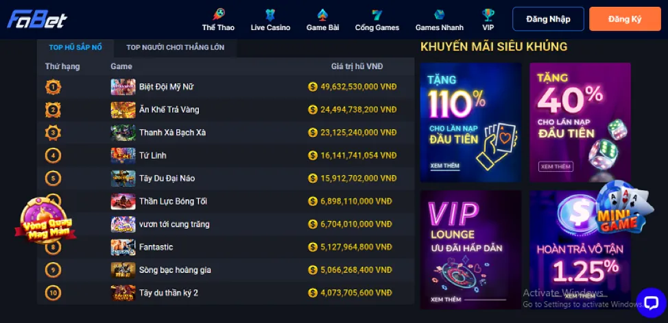 Hướng dẫn cách nhận và sử dụng ưu đãi fcb8 web